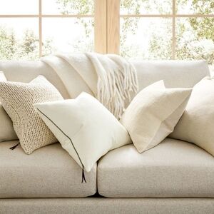 Pottery Barn Belgian Linen Pillow Cover (3) BONE Total